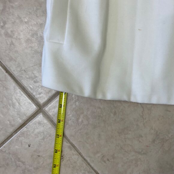 Eileen Fisher asymmetrical zip jacket blazer women’s size M cream career pockets - Picture 9 of 13